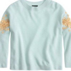 J Crew Collection Floral Embellished Sweater